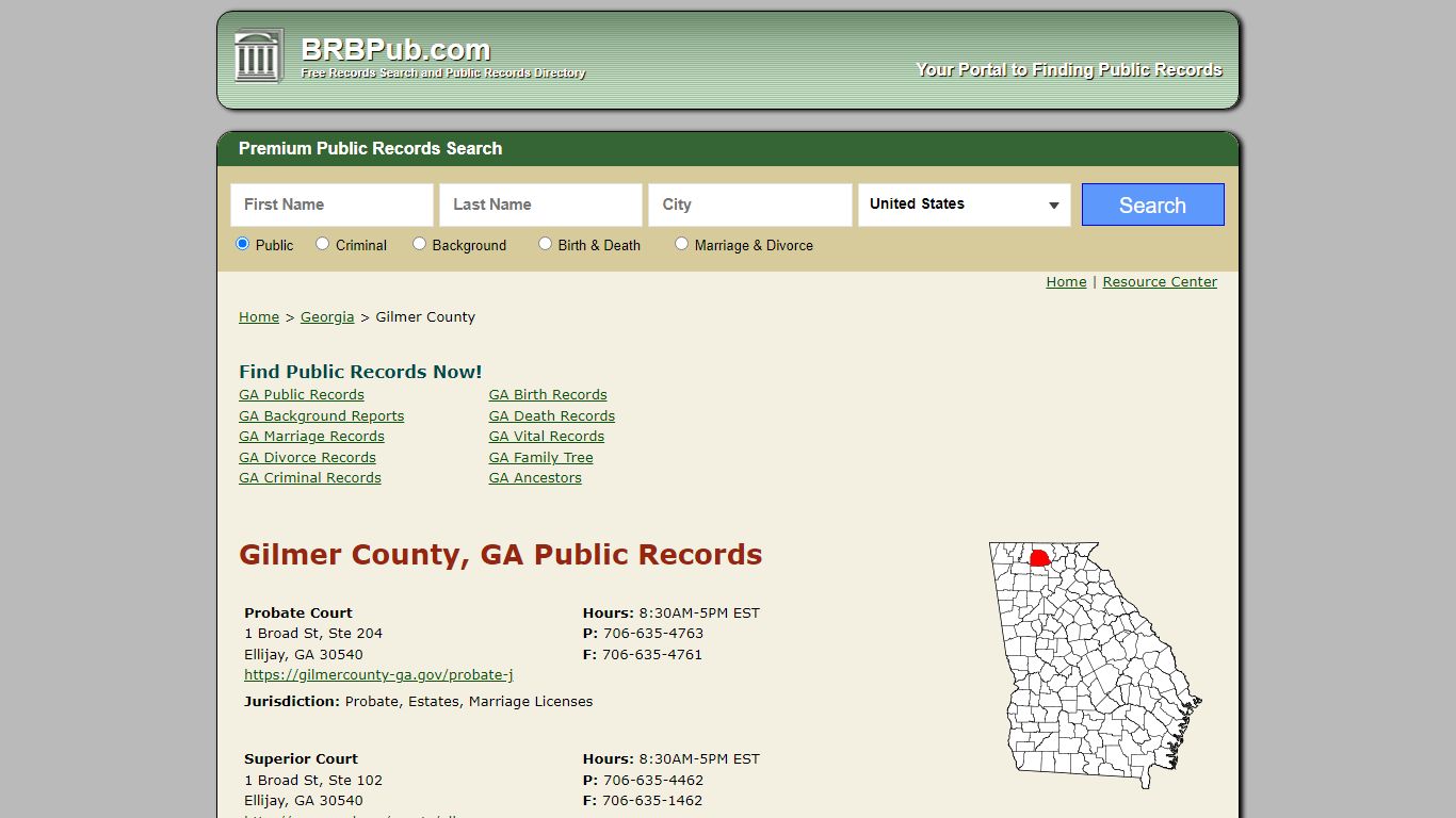 Gilmer County Public Records | Search Georgia Government ...